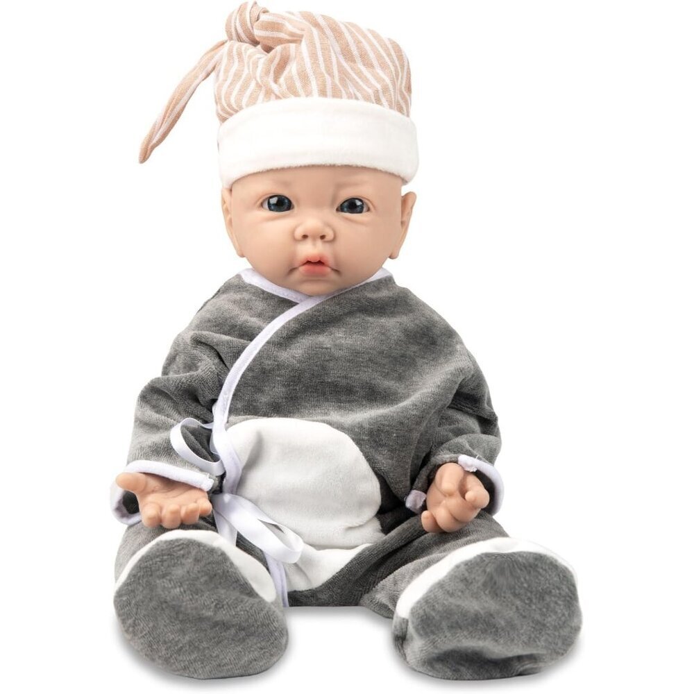 17 inch Full Body Platinum Silicone Bald Baby Dolls Boy Toys for Kids Toddlers